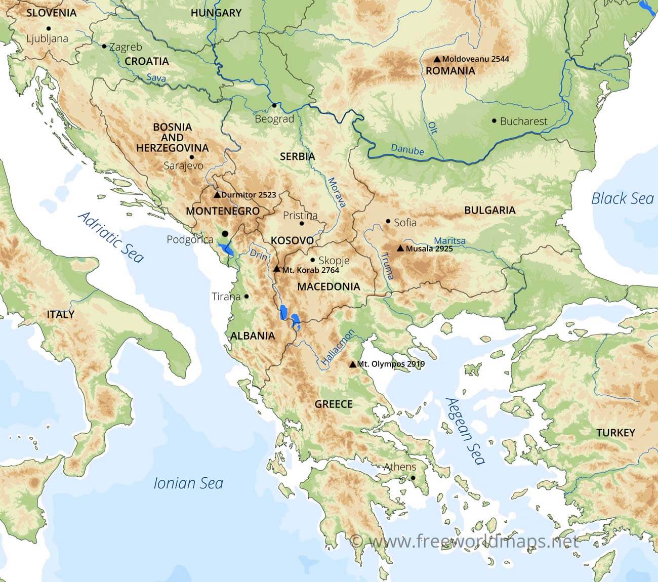 Balkans Map