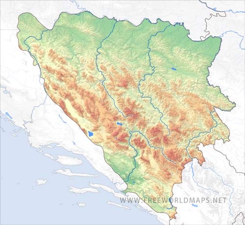 Bosnia HD map