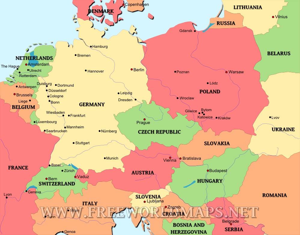 Map Of Central Europe 2020 Central Europe Map