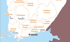Finland political map