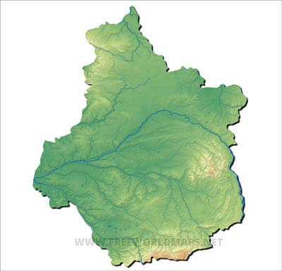 Centre-Val de Loire topography Centre-Val de Loire topography