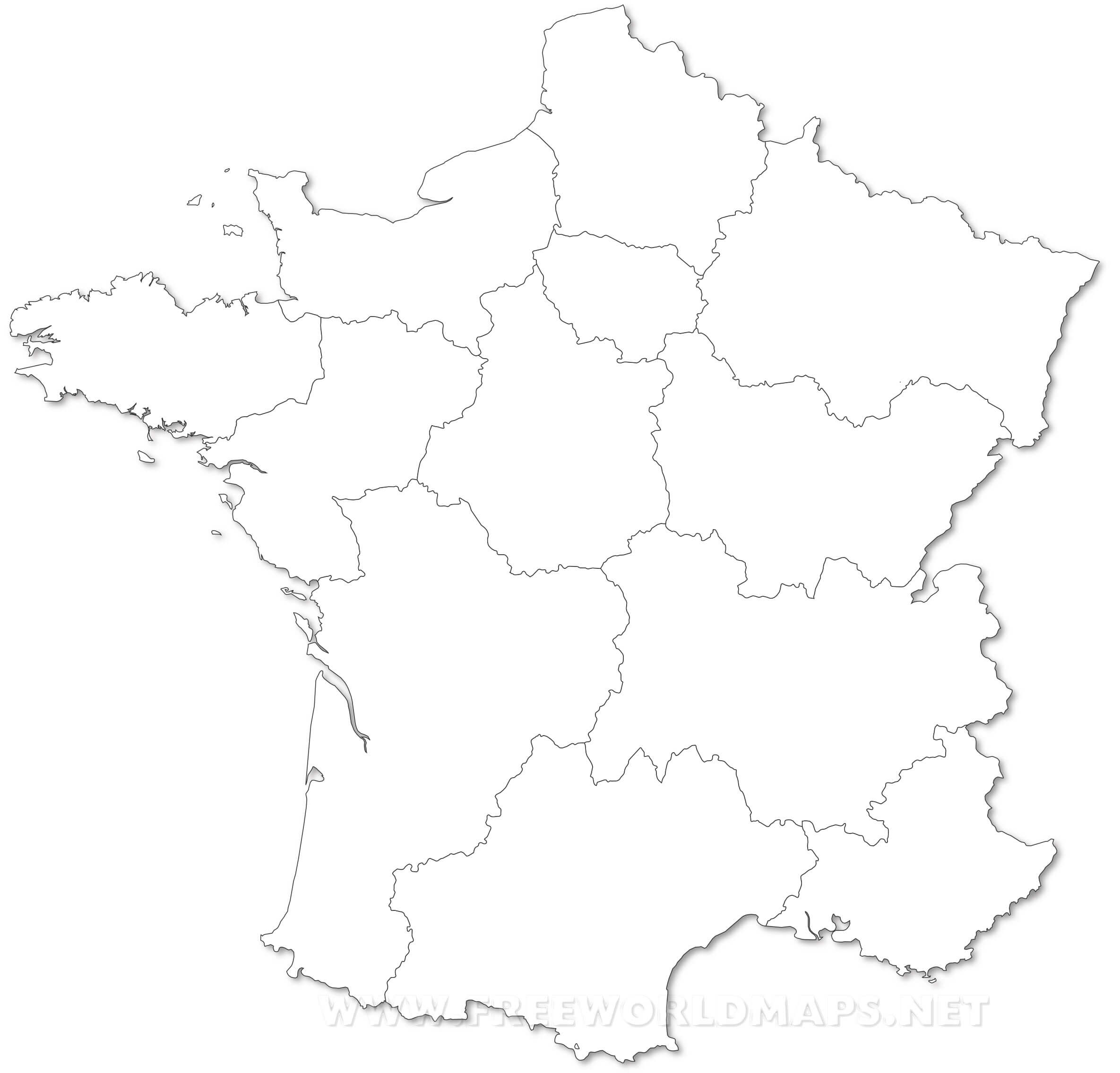 Blank Map Of France France Map GWJQ