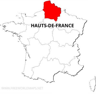Hauts-de-France location on France map