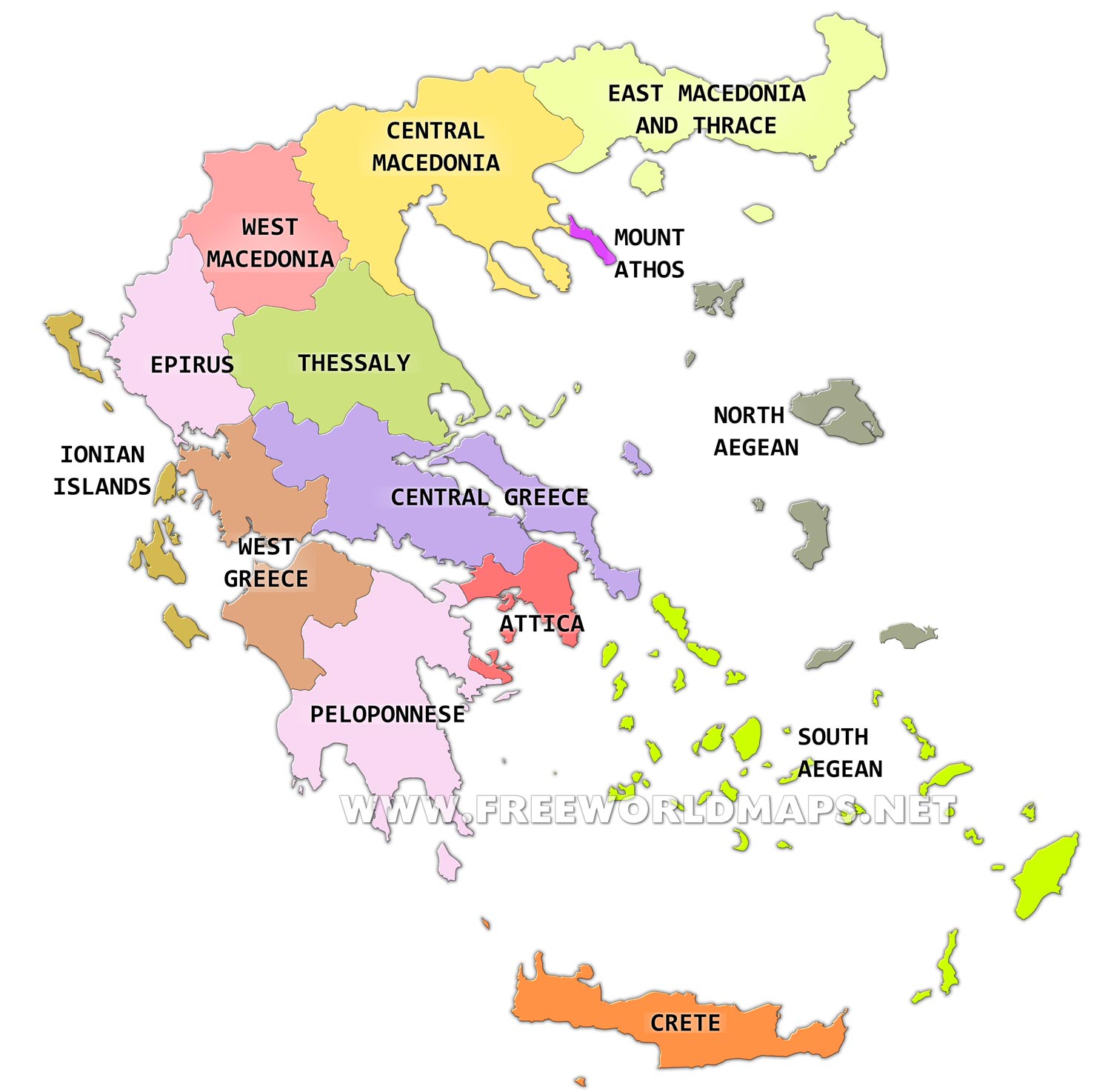 Greece Political Map