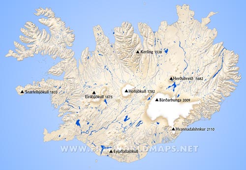 Iceland peaks and mountains