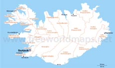 Iceland political map