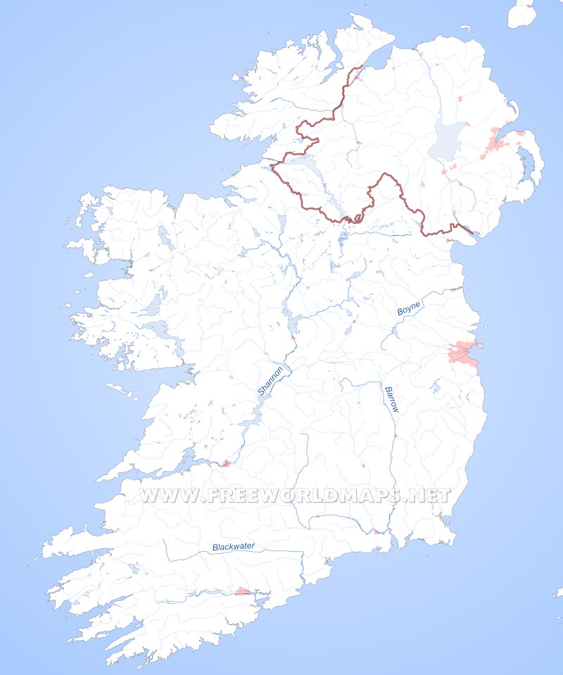 Ireland Physical Map