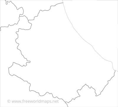 Abruzzo printable HD outline map