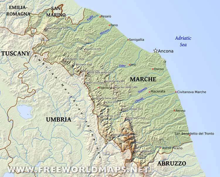 Marche map