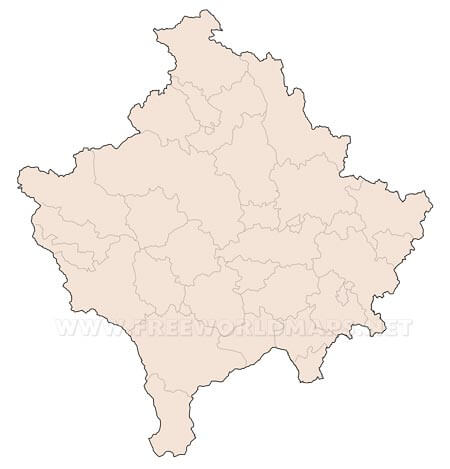 Kosovo blank map HD