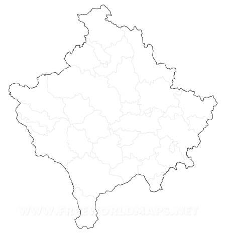 Kosovo outline map