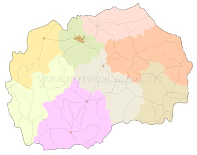 North Macedonia blank map
