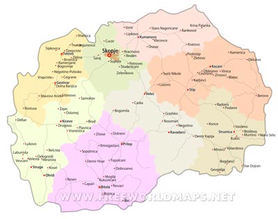 North Macedonia cities