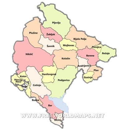 Montenegro municipalities
