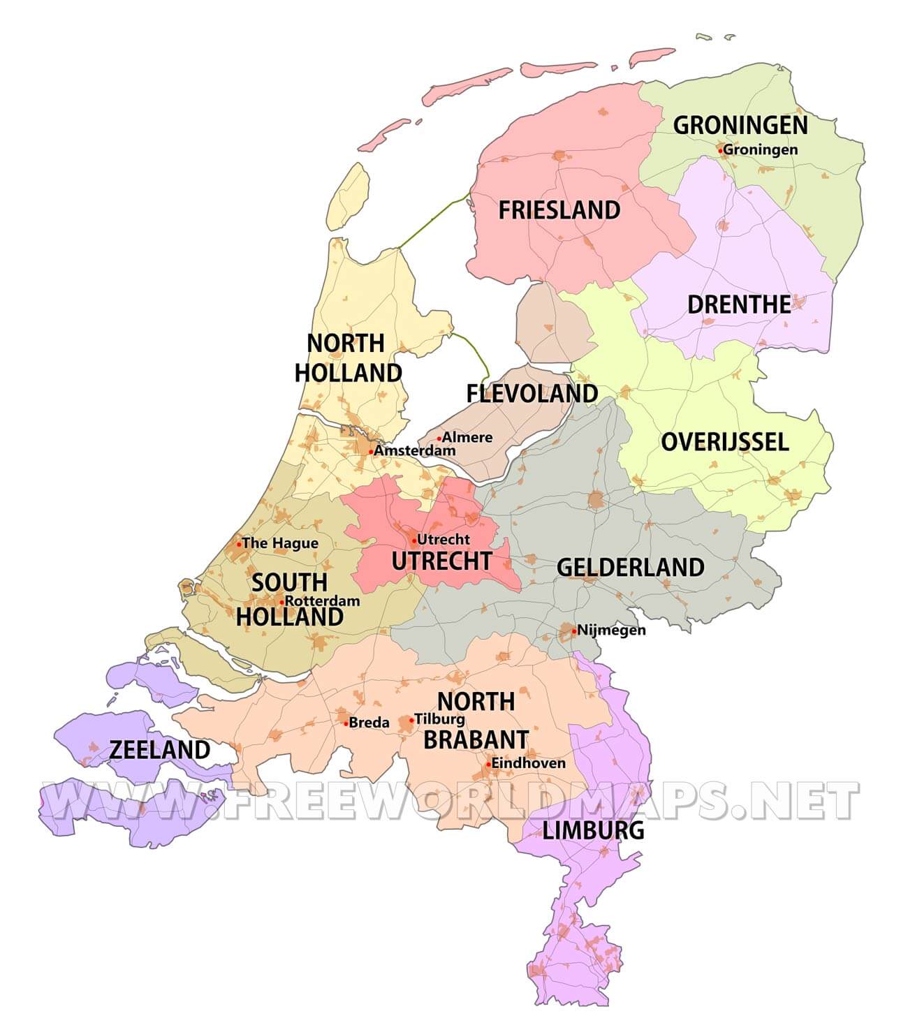 Netherlands Maps By Freeworldmaps Net