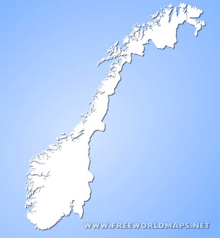 Norway blank map HD