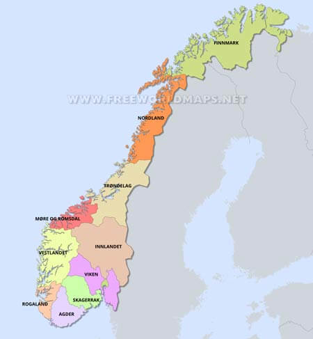 Norway counties redefined after 2020