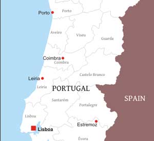 Portugal political map