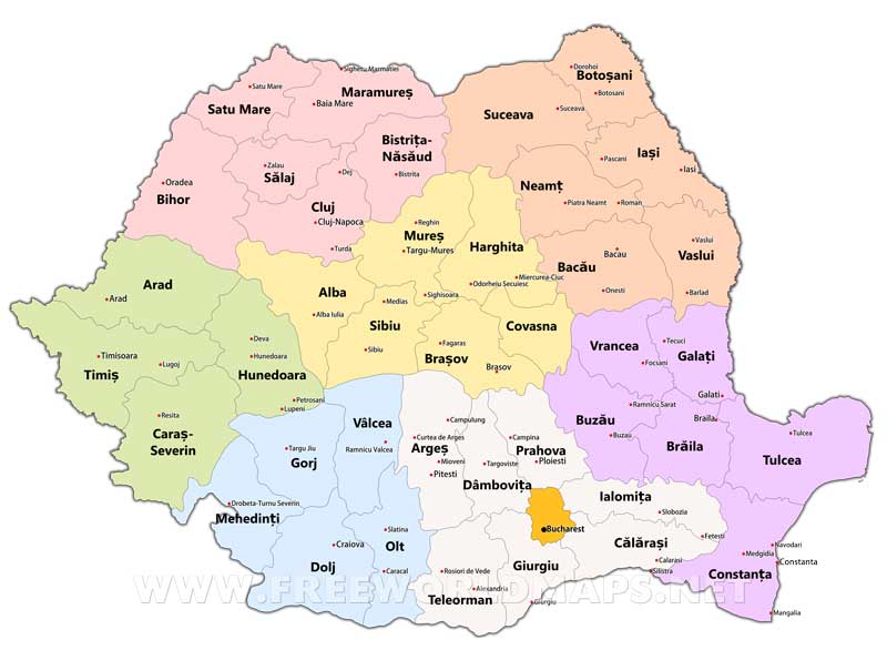 Romania Political Map