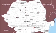 Romania political map