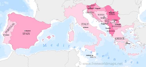 Southern Europe countries and capitals