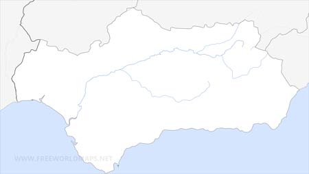 Andalusia HD blank map