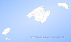 Balearic Islands blank map