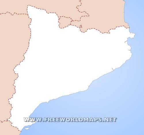 Catalonia blank map