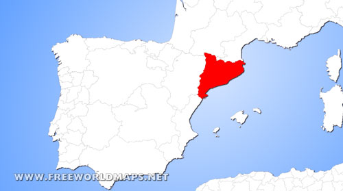 Catalonia location map