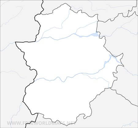 Extremadura HD blank map