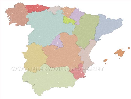 Spain blank map HD