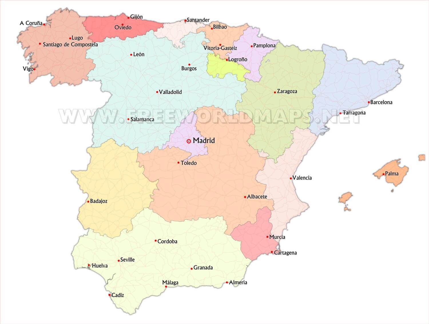 Spain Political Map