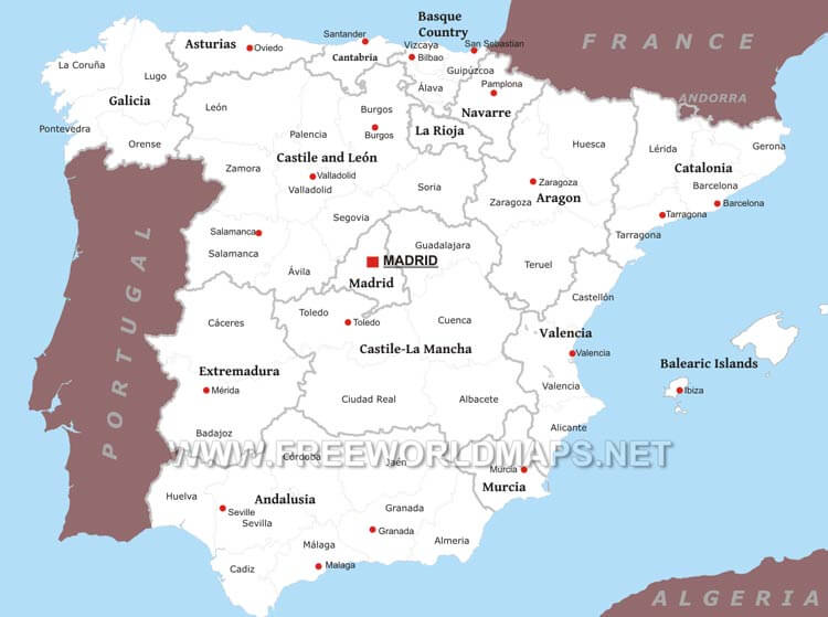 Spain Political Map