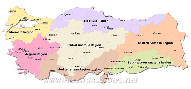 Turkey Political Map