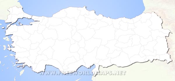 Turkey blank map HD