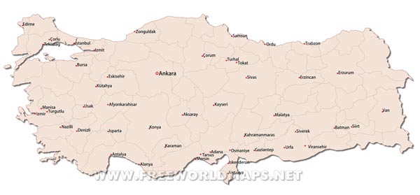 Turkey cities