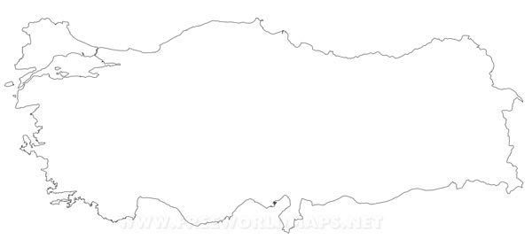 Turkey outline map