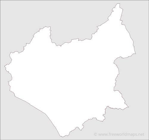 Leicestershire blank printable map