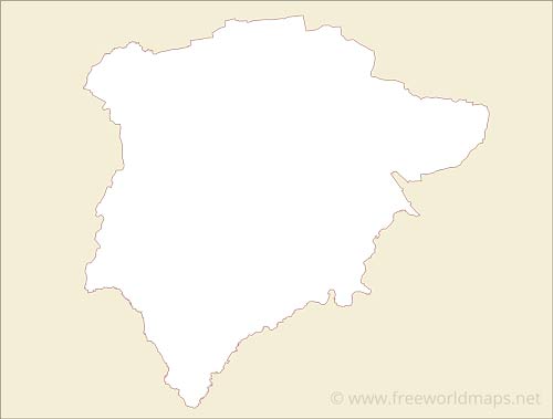 Rutland blank printable map