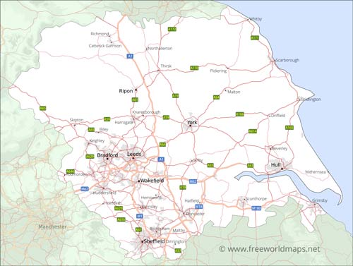 Yorkshire and the Humber highways