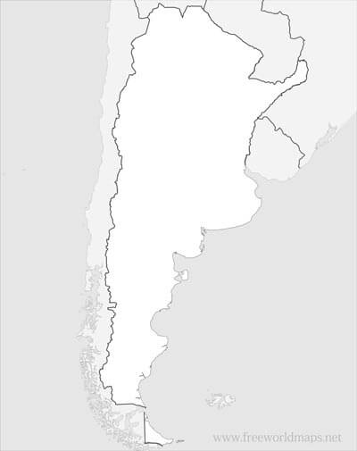 Carte Argentine vierge