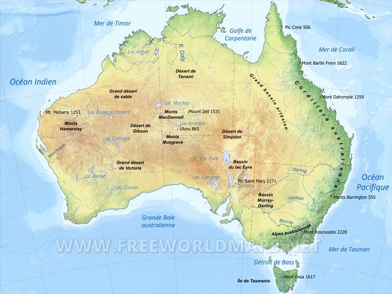 Carte Australie