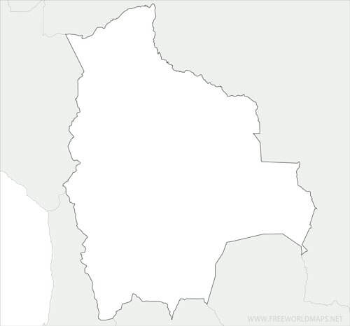 Carte Bolivie vierge