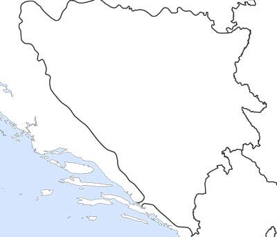 Carte Bosnie vierge