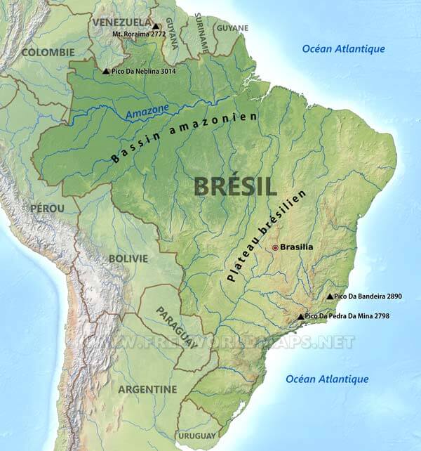 Brésil carte