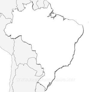 Carte du brésil vierge