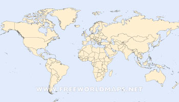 Carte du monde vierge