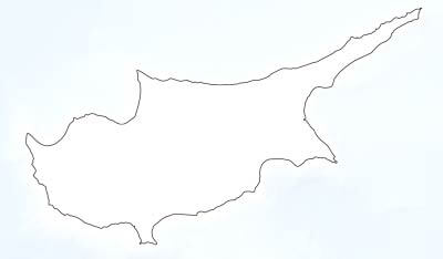 Carte Chypre vierge