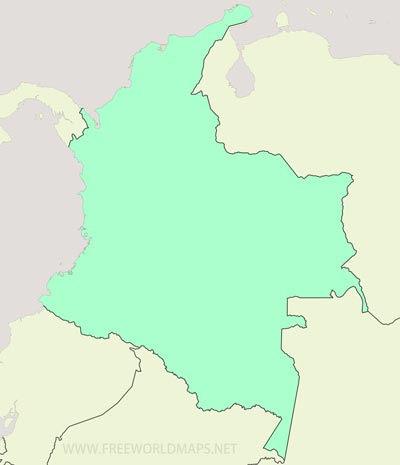 Carte Colombie vierge