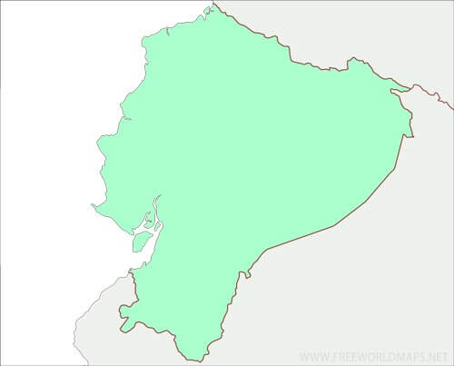 Carte Équateur vierge